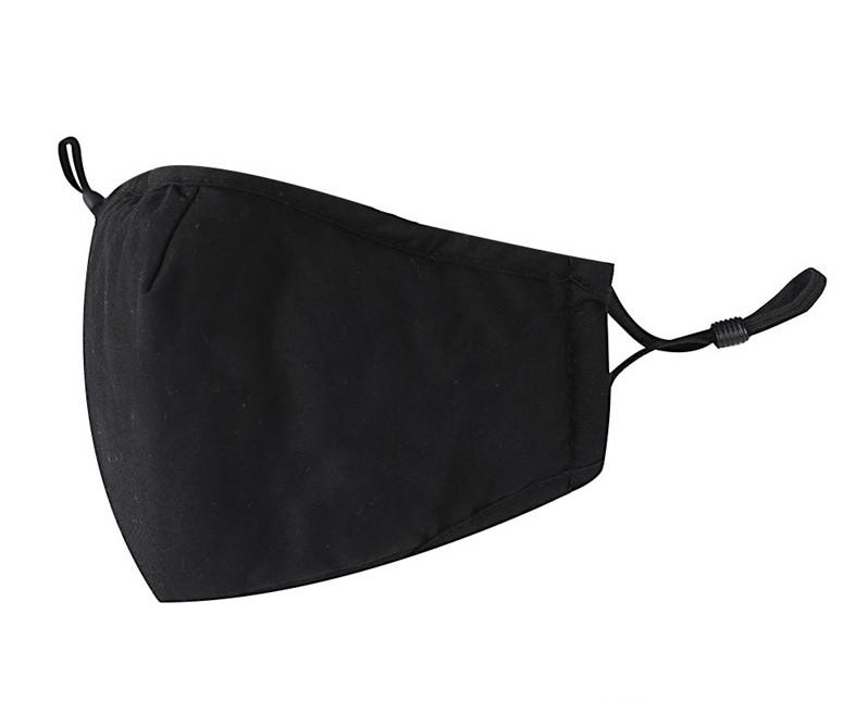 Reusable Face Mask Cover Black Cloth Washable 50x Adjustable Fast Ships Canada 