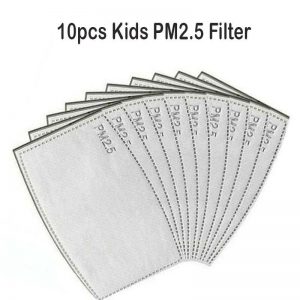 PM2.5 face mask filters for kid-sized mask. The mfilters measure 10cm by 7cm - perfect size to fir a child's mask